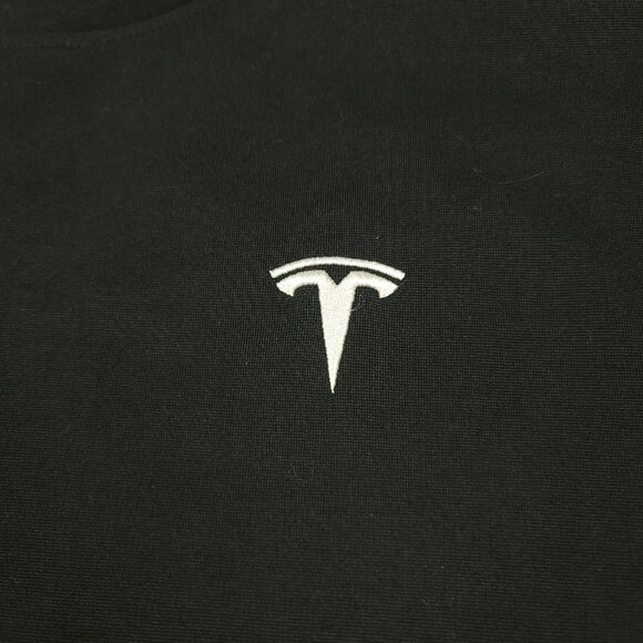 Tesla Adult S Sweatshirt Black Logo Crewneck Shirt Designed for Tesla Motors - Picture 3 of 12